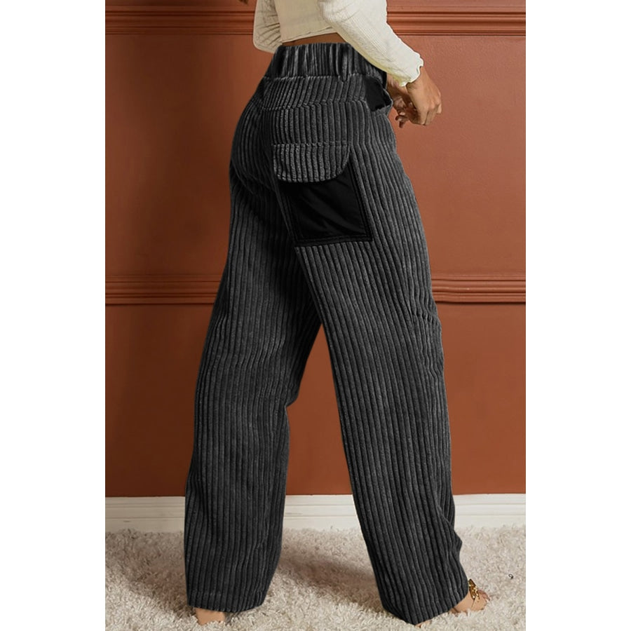 Ribbed Longline Pocketed Pants