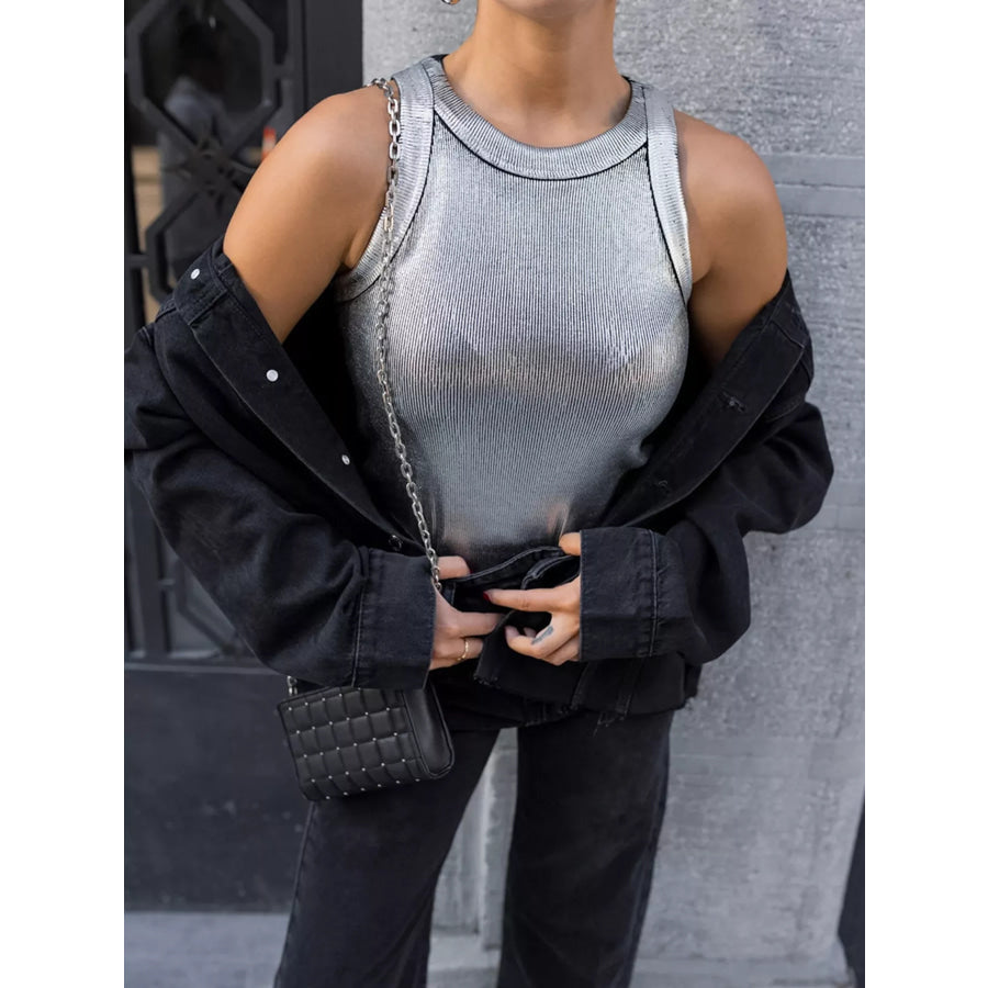 Ribbed Racerback Tank Top Apparel and Accessories