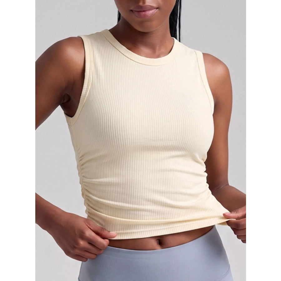 Ribbed Ruched Active Tank Apparel and Accessories