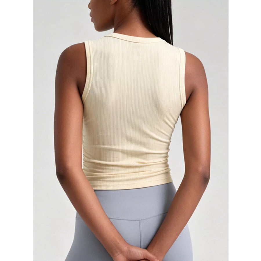 Ribbed Ruched Active Tank Apparel and Accessories