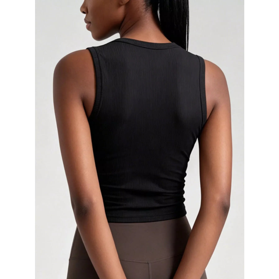Ribbed Ruched Active Tank Apparel and Accessories