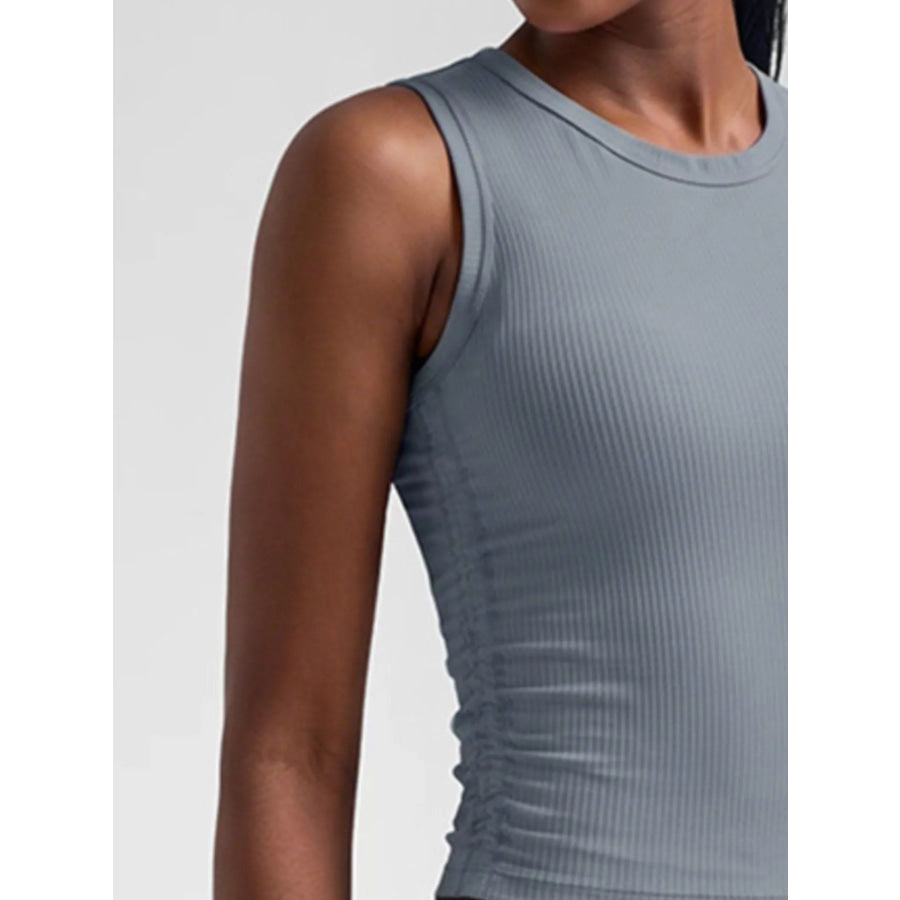 Ribbed Ruched Active Tank Apparel and Accessories