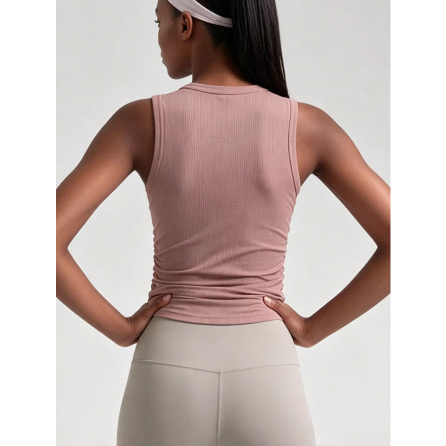 Ribbed Ruched Active Tank Apparel and Accessories