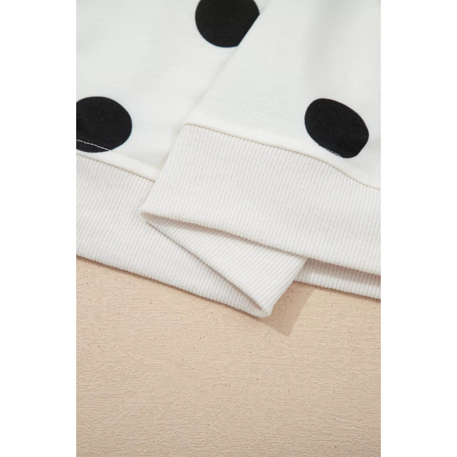 Ribbed Trim Polka Dot Print Tank Split Mini Skort 2pcs Set Apparel and Accessories