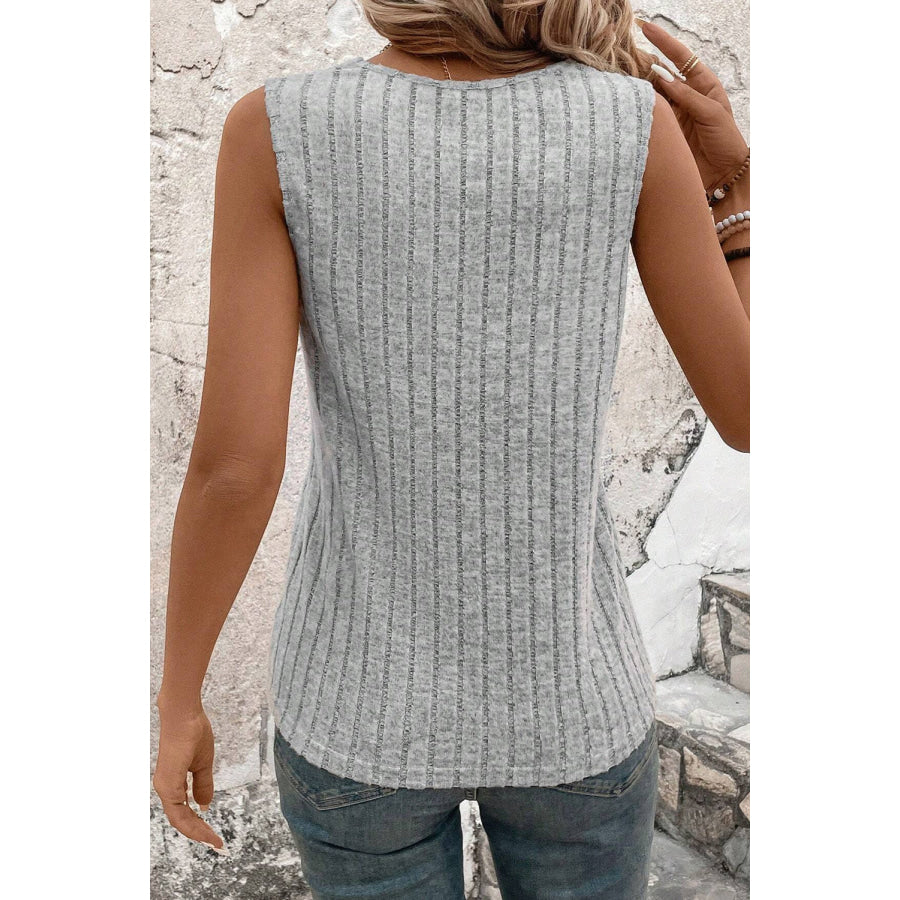 Ribbed V-Neck Tank Apparel and Accessories