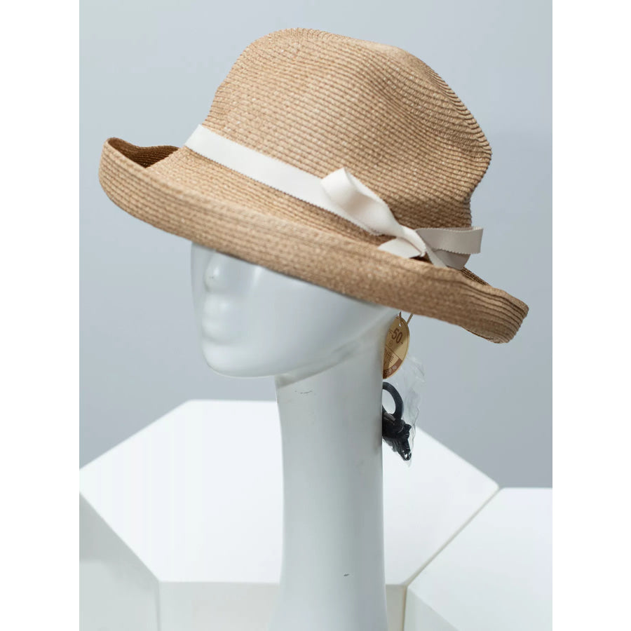 Ribbon Straw Hat Apparel and Accessories