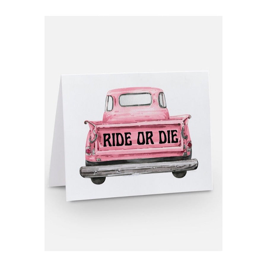 Ride or Die Blank Notecard - ETA 2/20 WS 700 Gifts