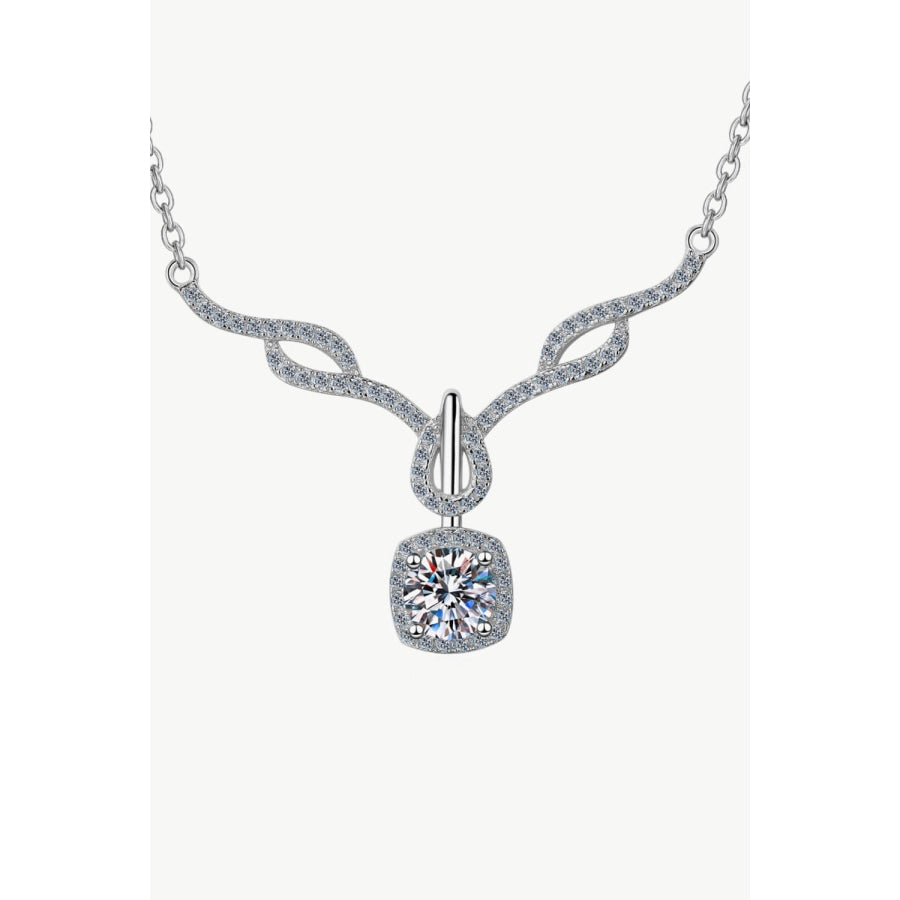 Right On Trend Moissanite Pendant Necklace Silver / One Size