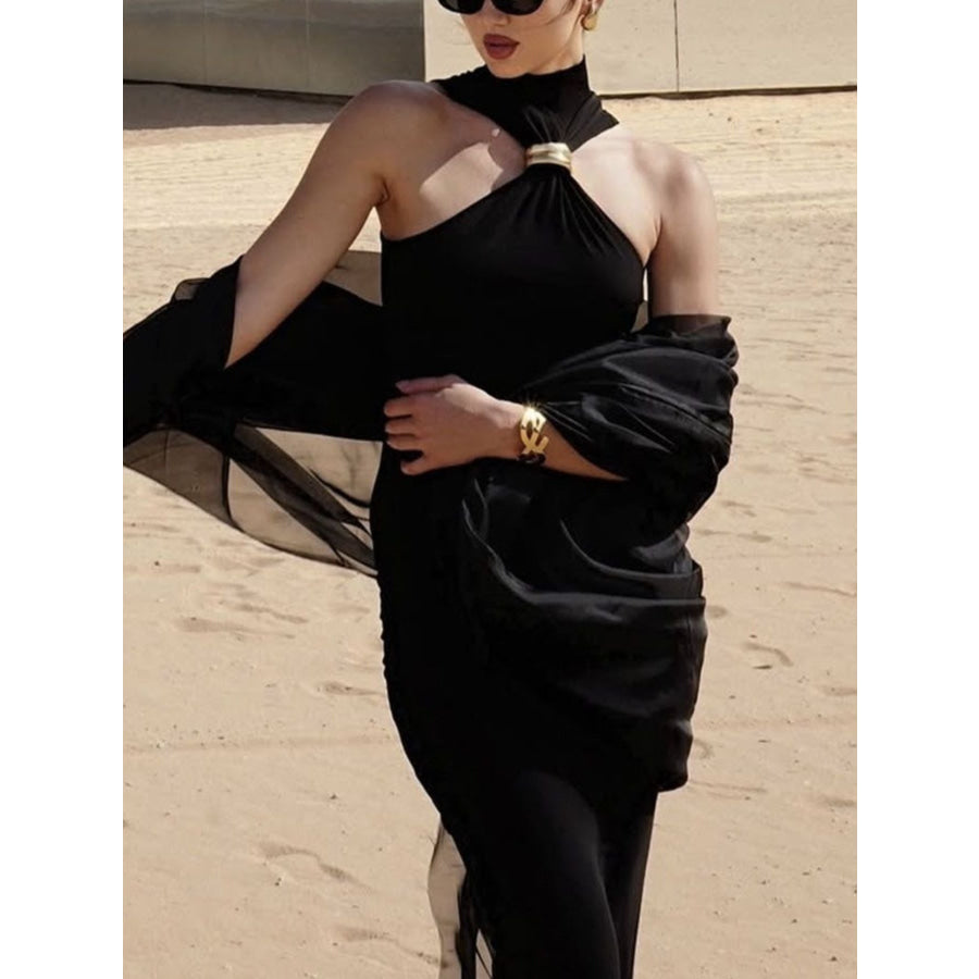 Ring Detail Turtleneck Tank Apparel and Accessories