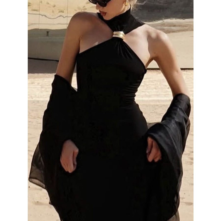 Ring Detail Turtleneck Tank Apparel and Accessories