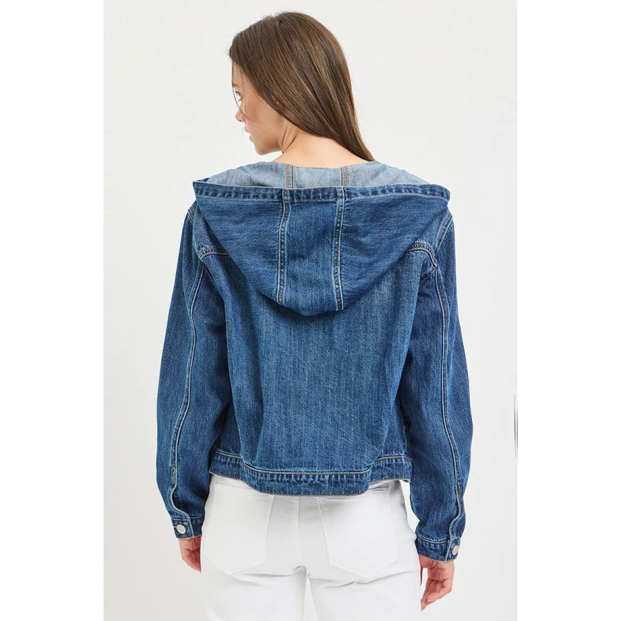 RISEN Basic Denim Jacket with Hoodie Apparel and Accessories