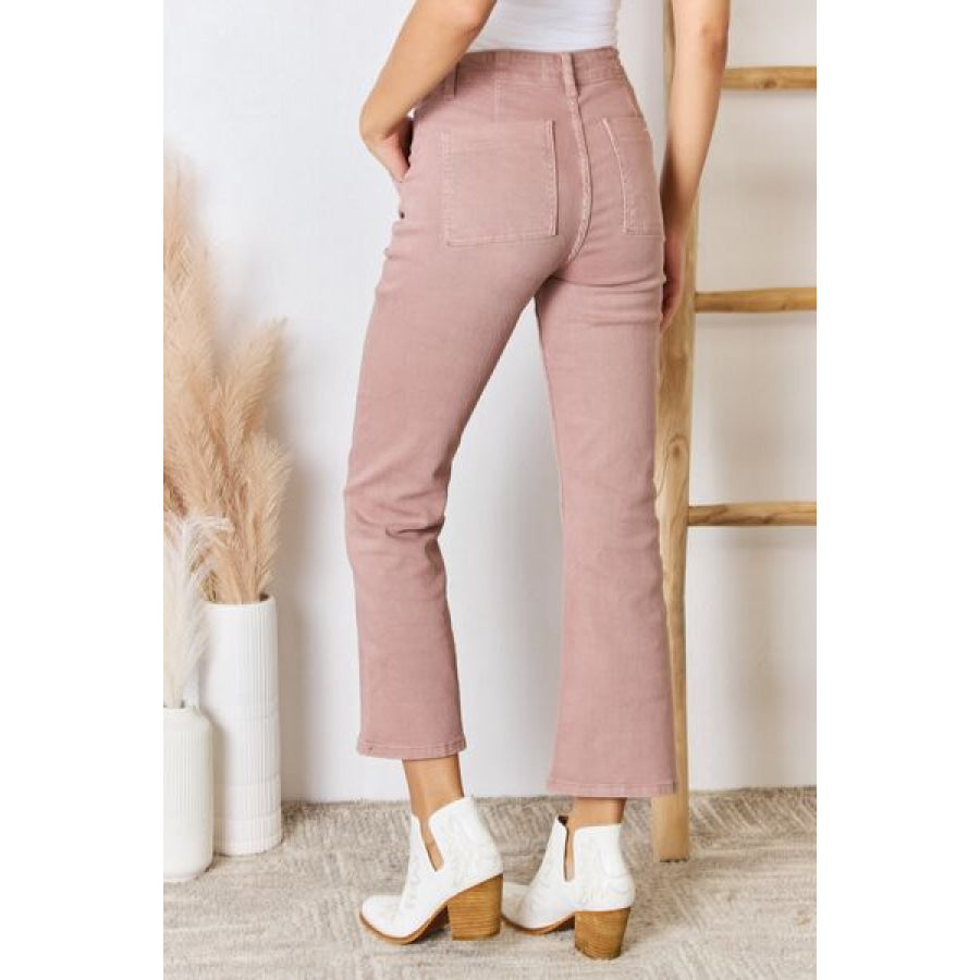 RISEN Full Size High Rise Ankle Flare Jeans Apparel and Accessories