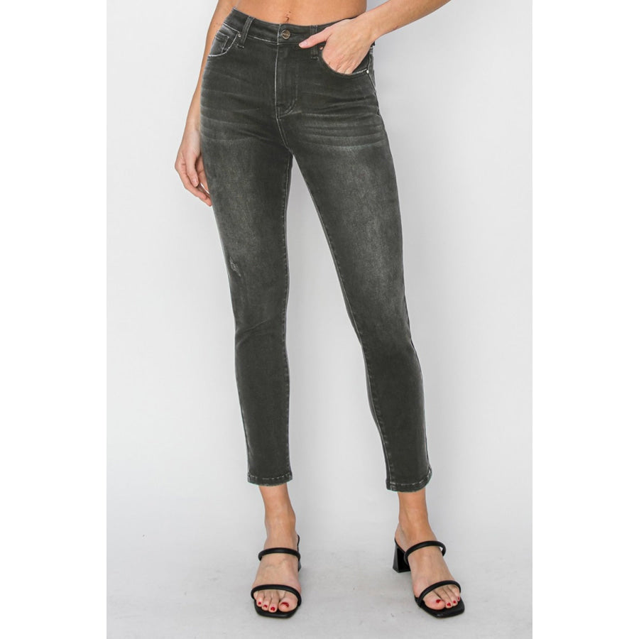 RISEN Full Size High Rise Ankle Skinny Jeans Apparel and Accessories