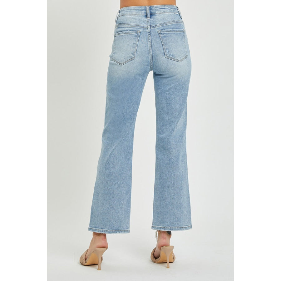 RISEN Full Size High Rise Straight Jeans Light / 0(24) Apparel and Accessories