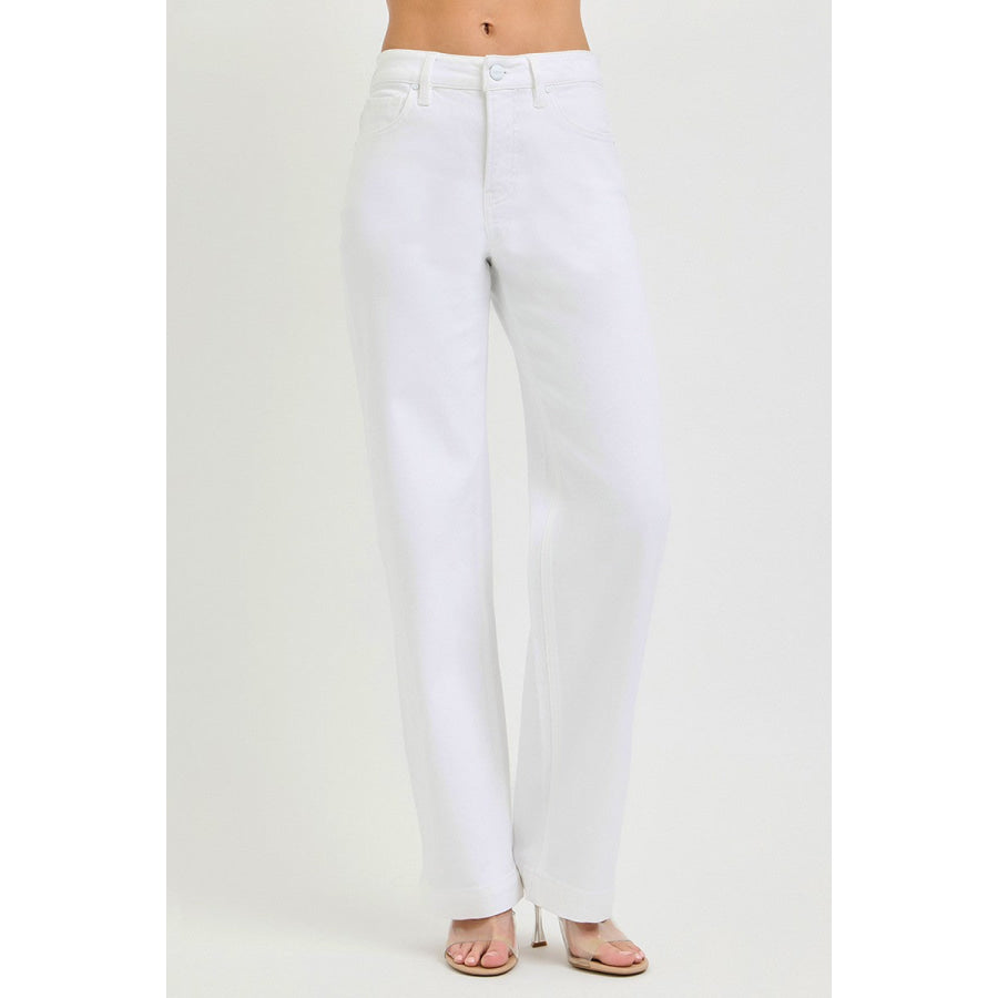 RISEN Full Size High Rise Wide Baggy Pants Plus Size Apparel and Accessories