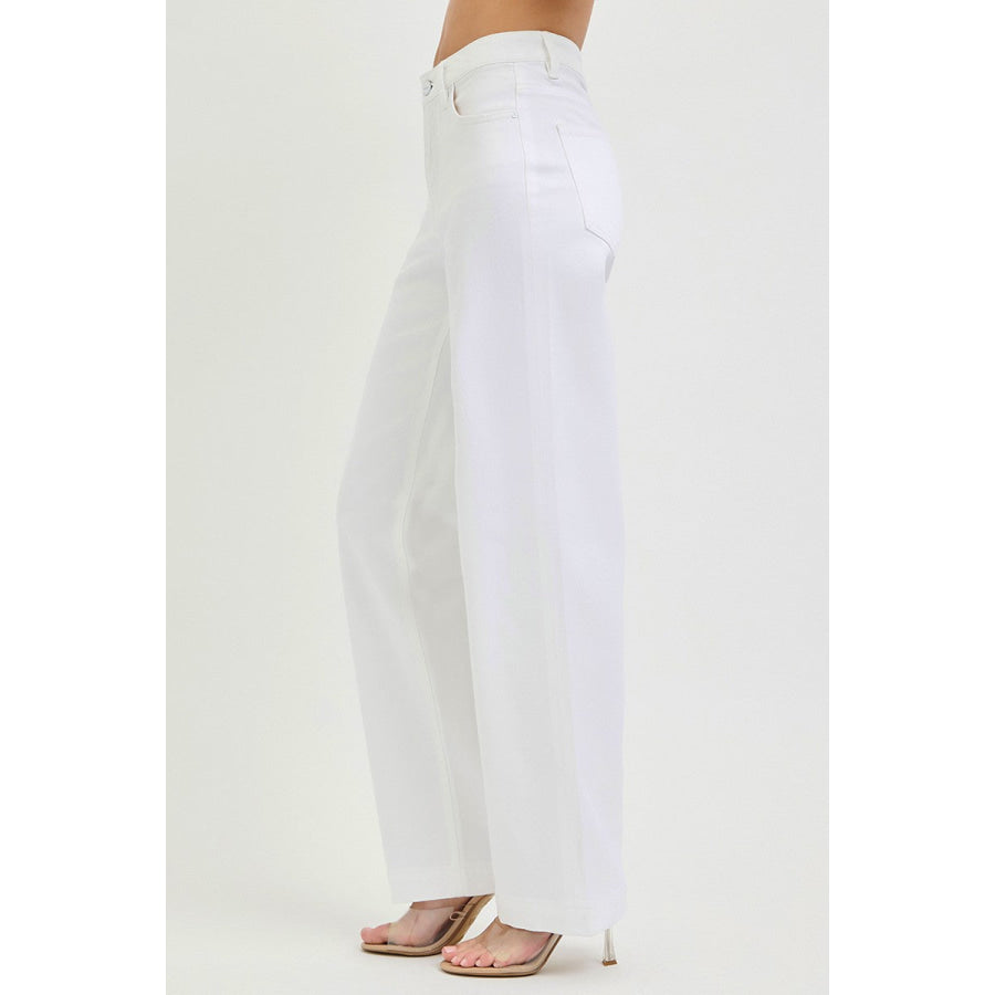 RISEN Full Size High Rise Wide Baggy Pants Plus Size Apparel and Accessories