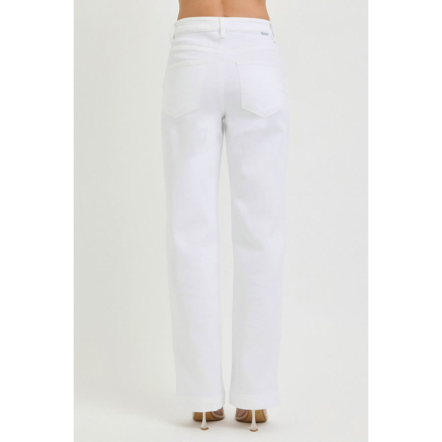 RISEN Full Size High Rise Wide Baggy Pants Plus Size Apparel and Accessories