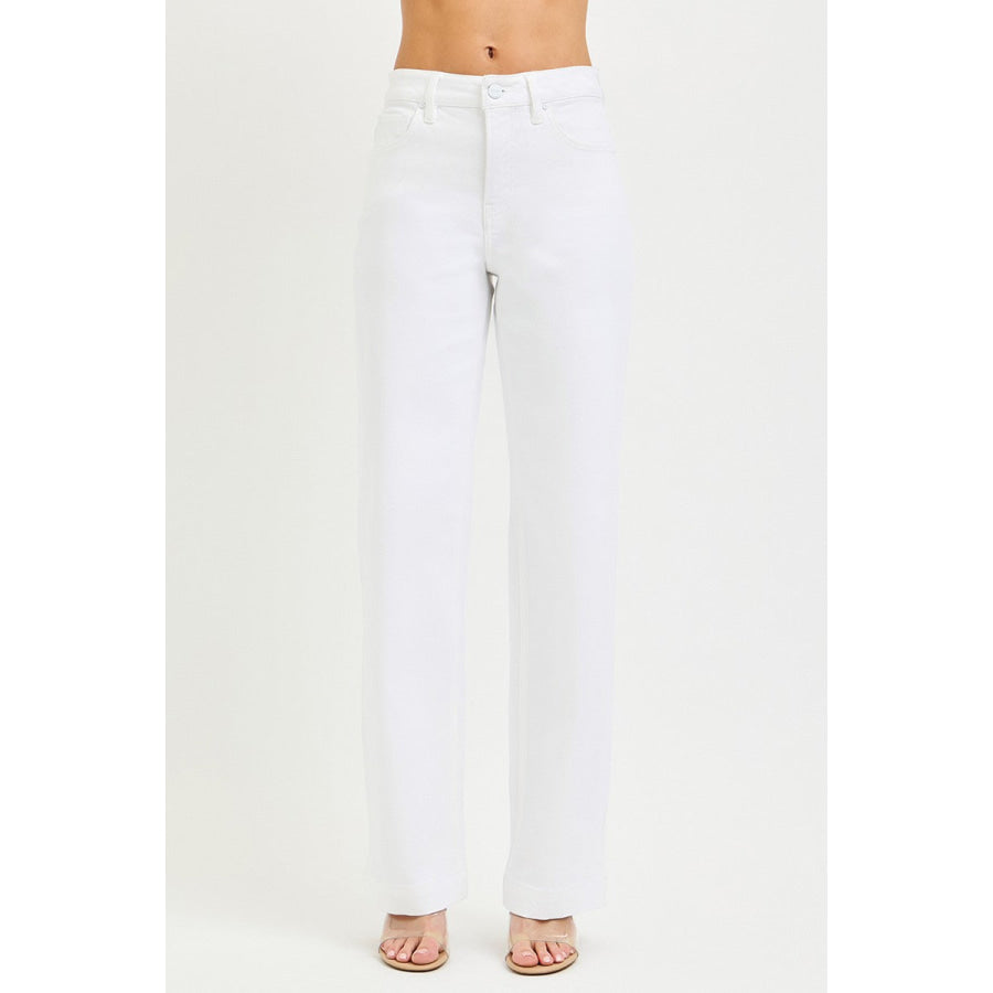 RISEN Full Size High Rise Wide Baggy Pants Plus Size Apparel and Accessories