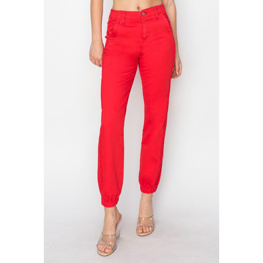 RISEN Full Size High Waisted Jogger Jeans Apparel and Accessories