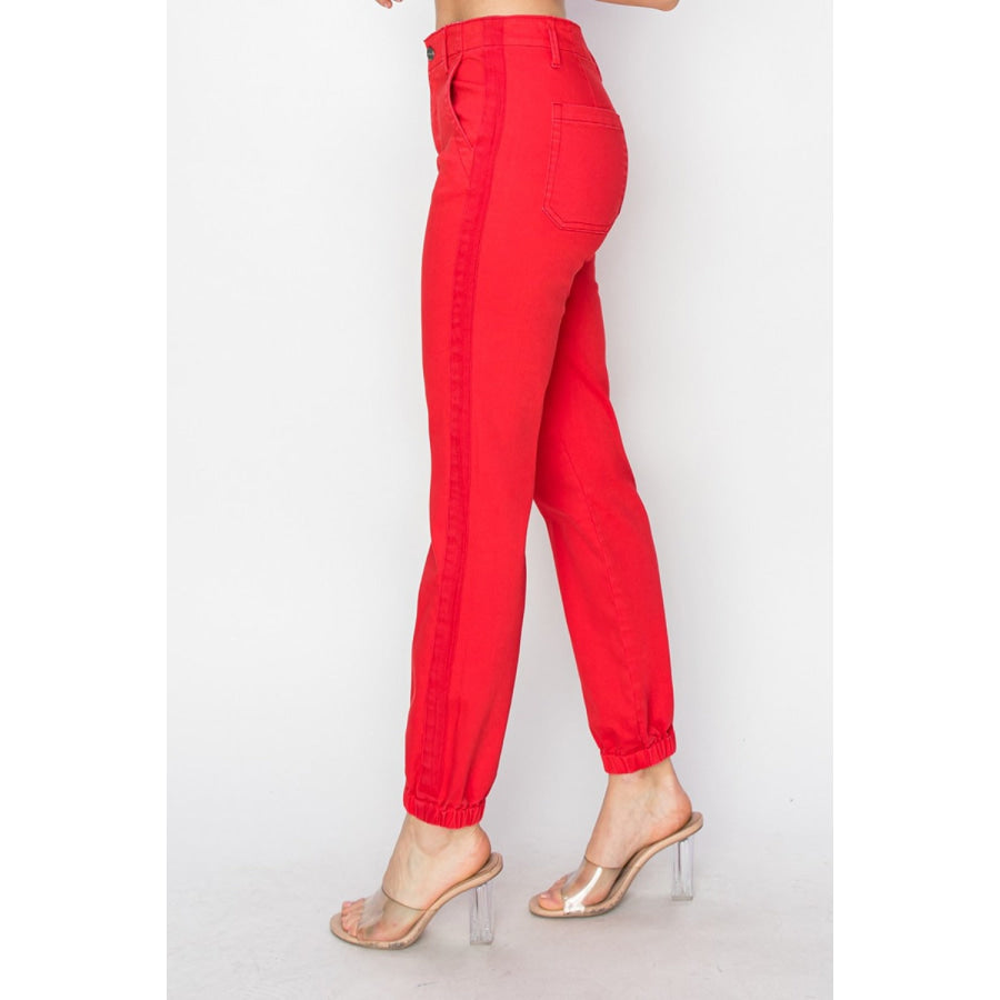 RISEN Full Size High Waisted Jogger Jeans Apparel and Accessories