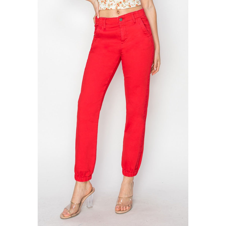 RISEN Full Size High Waisted Jogger Jeans Apparel and Accessories