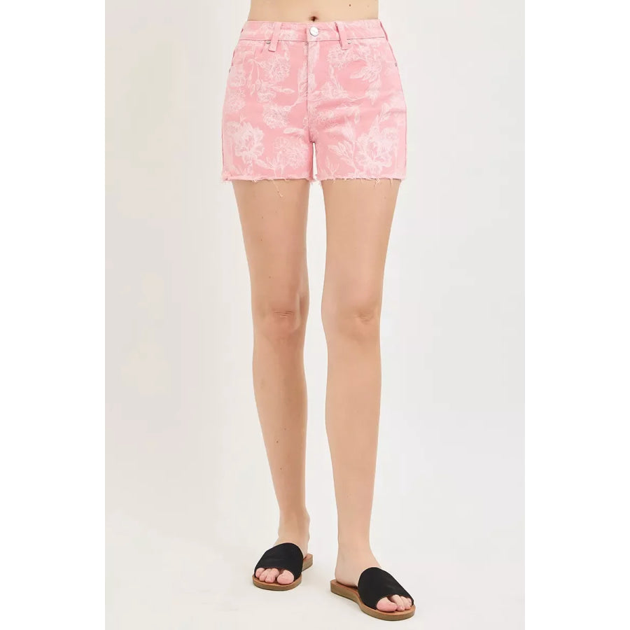 RISEN High Rise Printed Shorts Apparel and Accessories