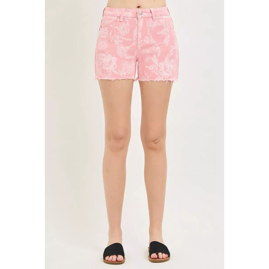 RISEN High Rise Printed Shorts Apparel and Accessories