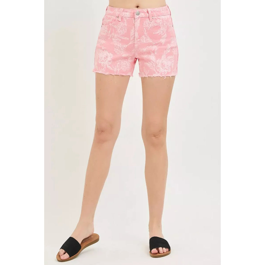 RISEN High Rise Printed Shorts Apparel and Accessories