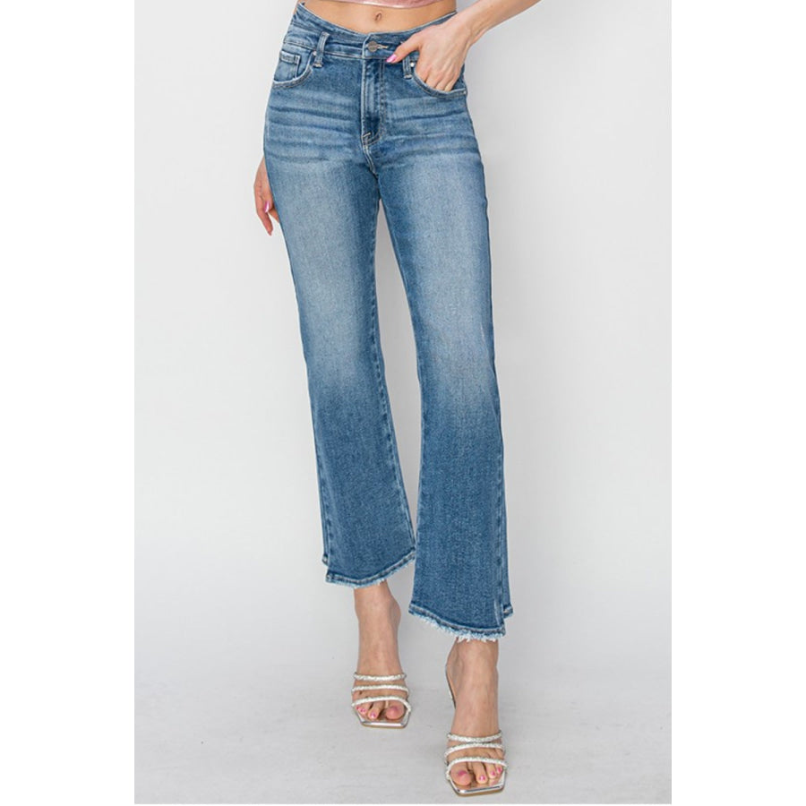 RISEN High Rise Slim Straight Jeans Apparel and Accessories