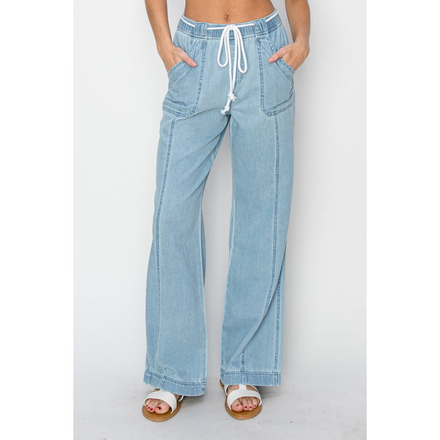 RISEN High Rise Straight Jeans Medium / S Apparel and Accessories