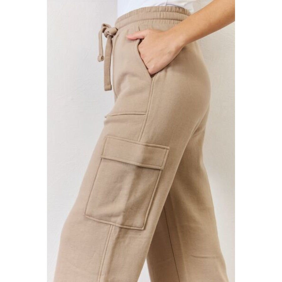 RISEN High Waist Cargo Wide Leg Pants Clothing