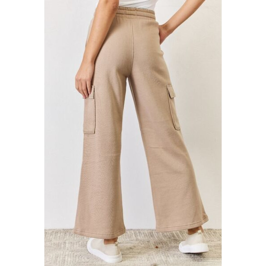 RISEN High Waist Cargo Wide Leg Pants Clothing