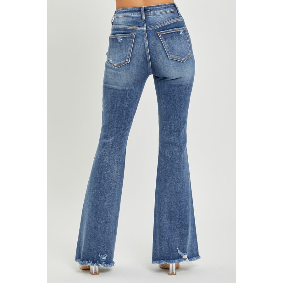 RISEN High Waist Distressed Fare Jeans Apparel and Accessories