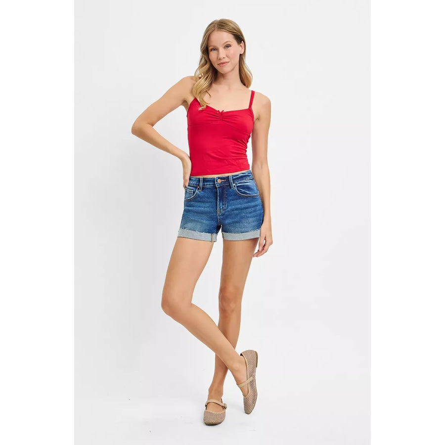 RISEN Low Rise Cuffed Shorts Apparel and Accessories