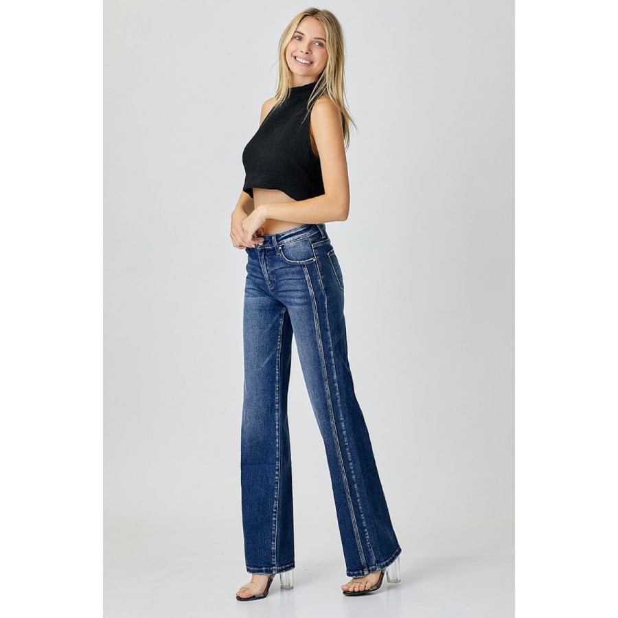 RISEN Mid Rise Straight Jeans Apparel and Accessories