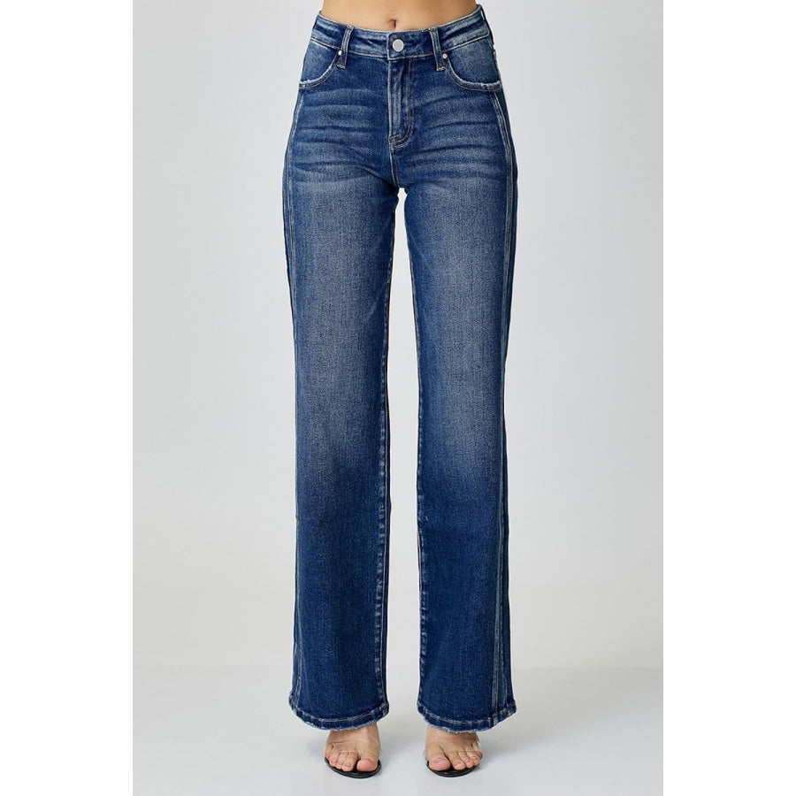 RISEN Mid Rise Straight Jeans Apparel and Accessories