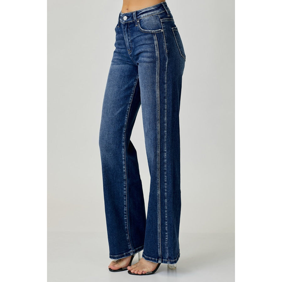 RISEN Mid Rise Straight Jeans Dark / Apparel and Accessories