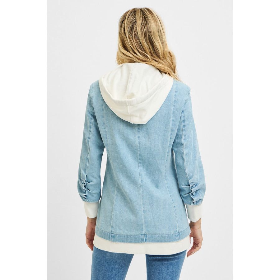 RISEN One Button Blazer with Hoodie Jacket Apparel and Accessories