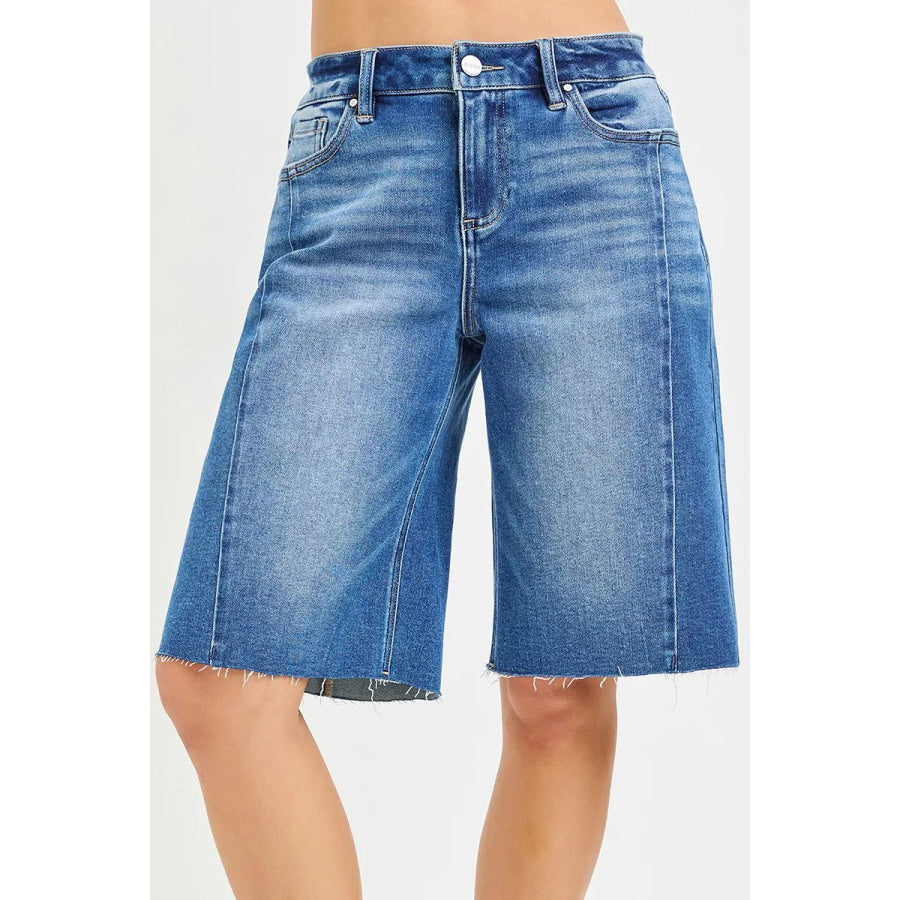 RISEN Raw Hem Slouchy Seamed Jorts MEDIUM / S Apparel and Accessories
