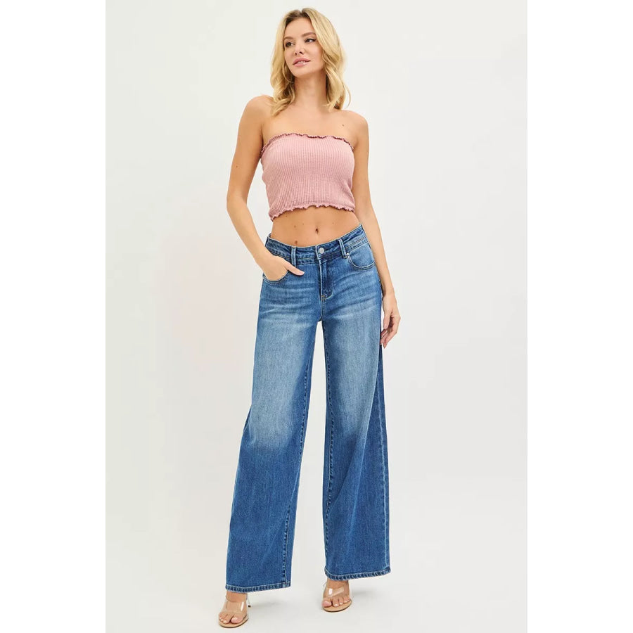 RISEN Slouchy Baggy Jeans with Pockets Apparel and Accessories