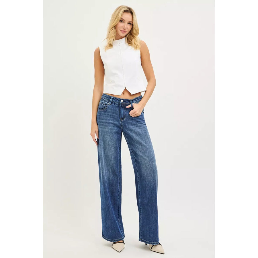 RISEN Slouchy Baggy Jeans with Pockets Apparel and Accessories