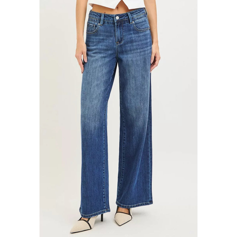 RISEN Slouchy Baggy Jeans with Pockets Apparel and Accessories