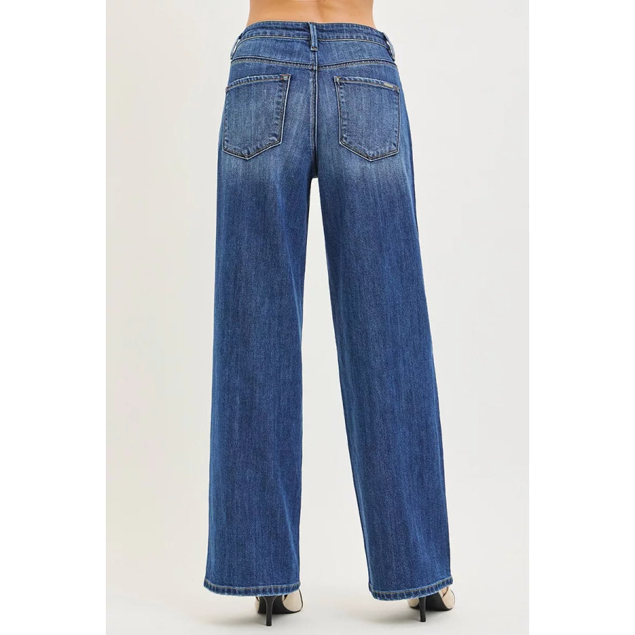 RISEN Slouchy Baggy Jeans with Pockets Apparel and Accessories