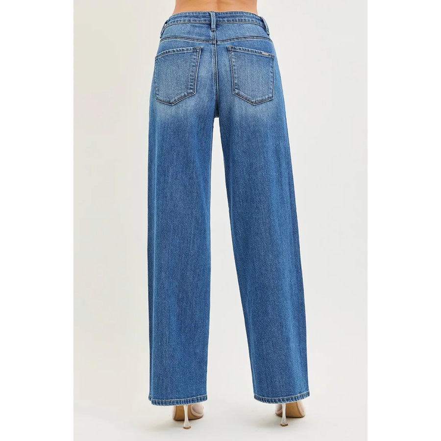 RISEN Slouchy Baggy Jeans with Pockets Apparel and Accessories
