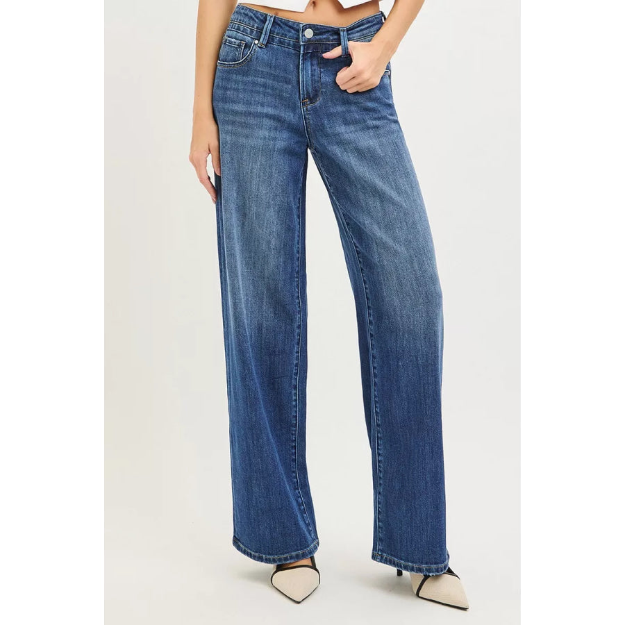 RISEN Slouchy Baggy Jeans with Pockets Apparel and Accessories