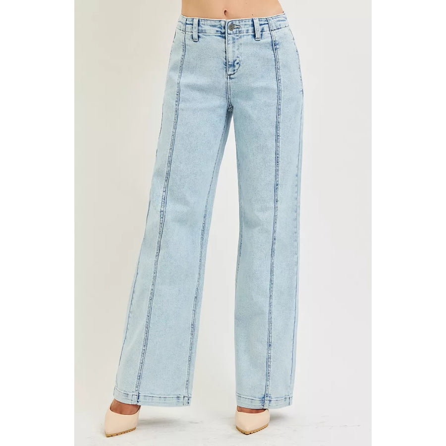 RISEN Slouchy Wide Leg Jeans ACID LIGHT / Apparel and Accessories