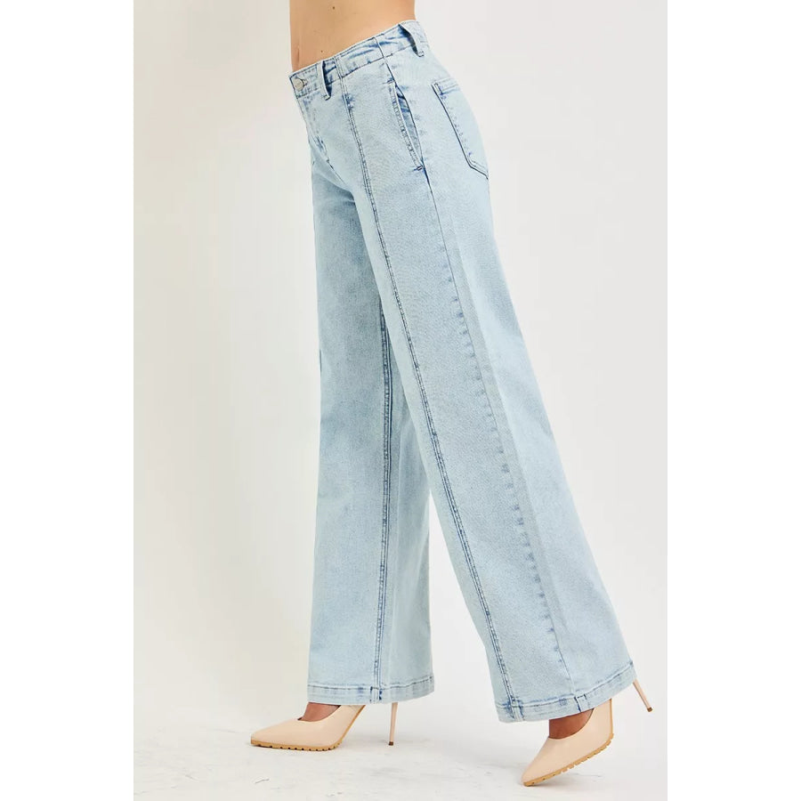 RISEN Slouchy Wide Leg Jeans Apparel and Accessories