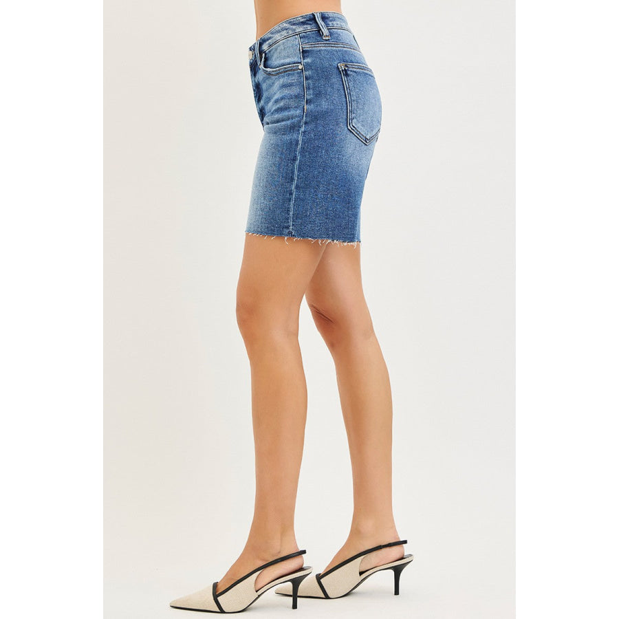 RISEN Tummy Control High Rise Raw Cut Hem Jhorts Apparel and Accessories