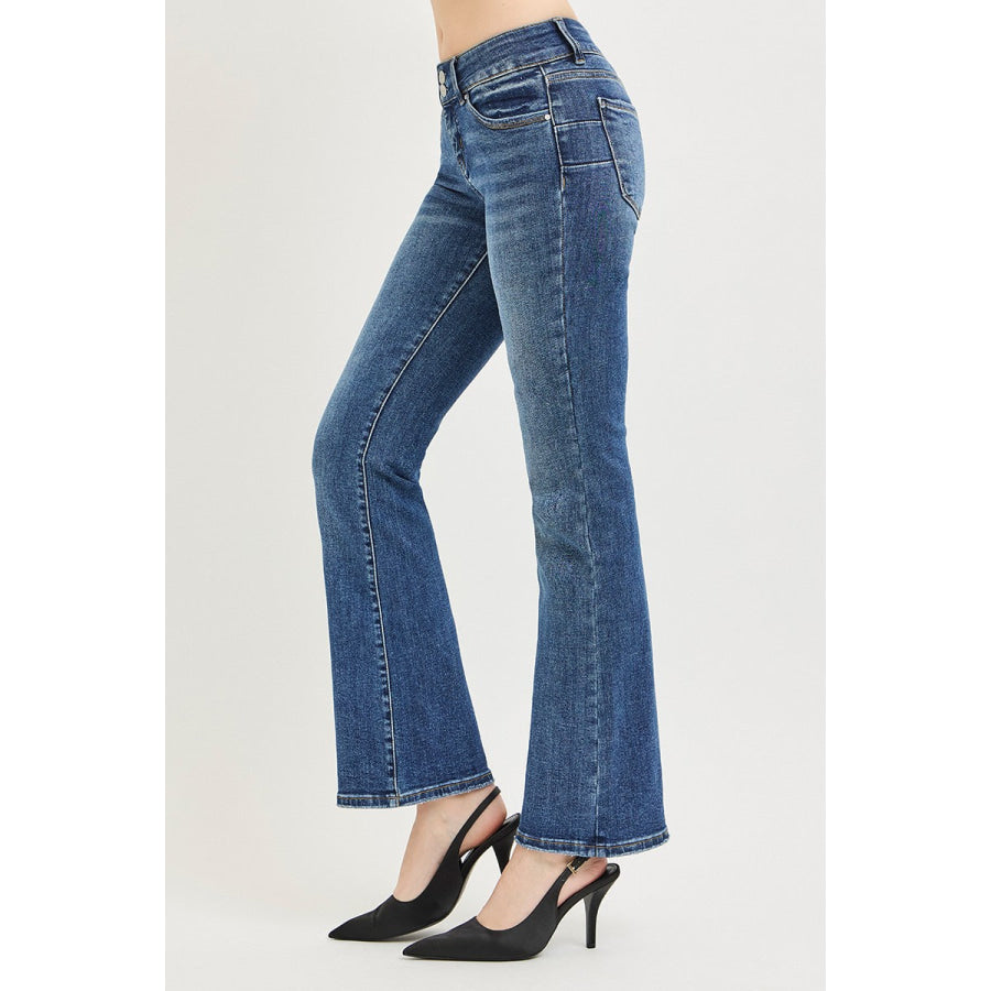RISEN Tummy Control Low Rise Bootcut Jeans Apparel and Accessories