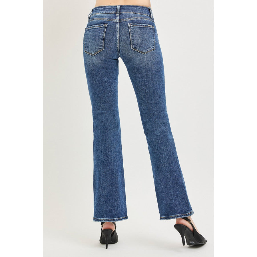 RISEN Tummy Control Low Rise Bootcut Jeans Apparel and Accessories